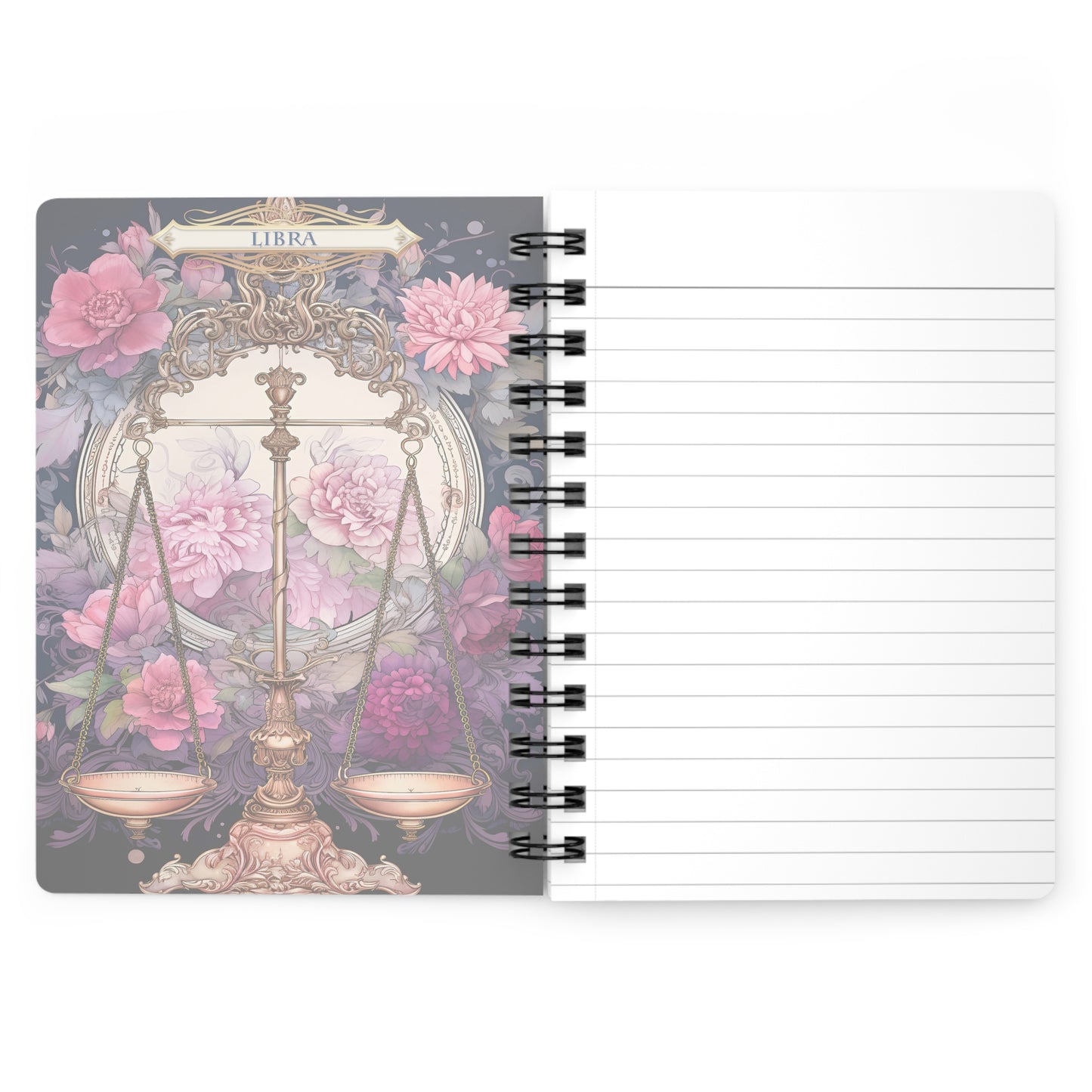 Libra - Floral Collection (Spiral Bound Journal)