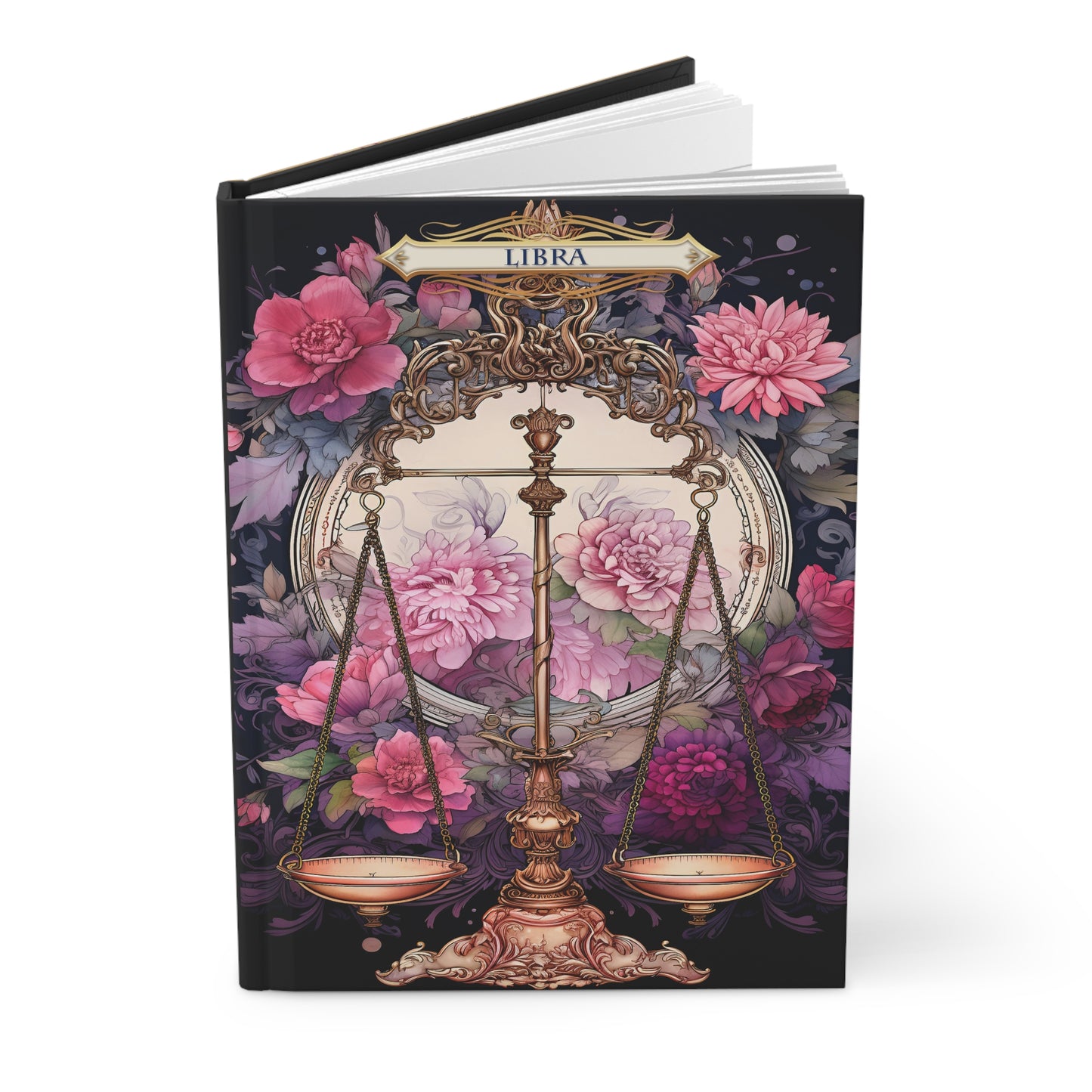 Libra - Floral Collection (Hardcover Journal Matte)