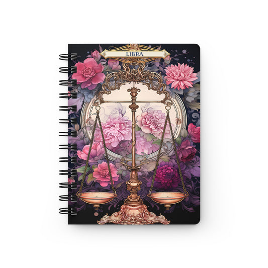 Libra - Floral Collection (Spiral Bound Journal)