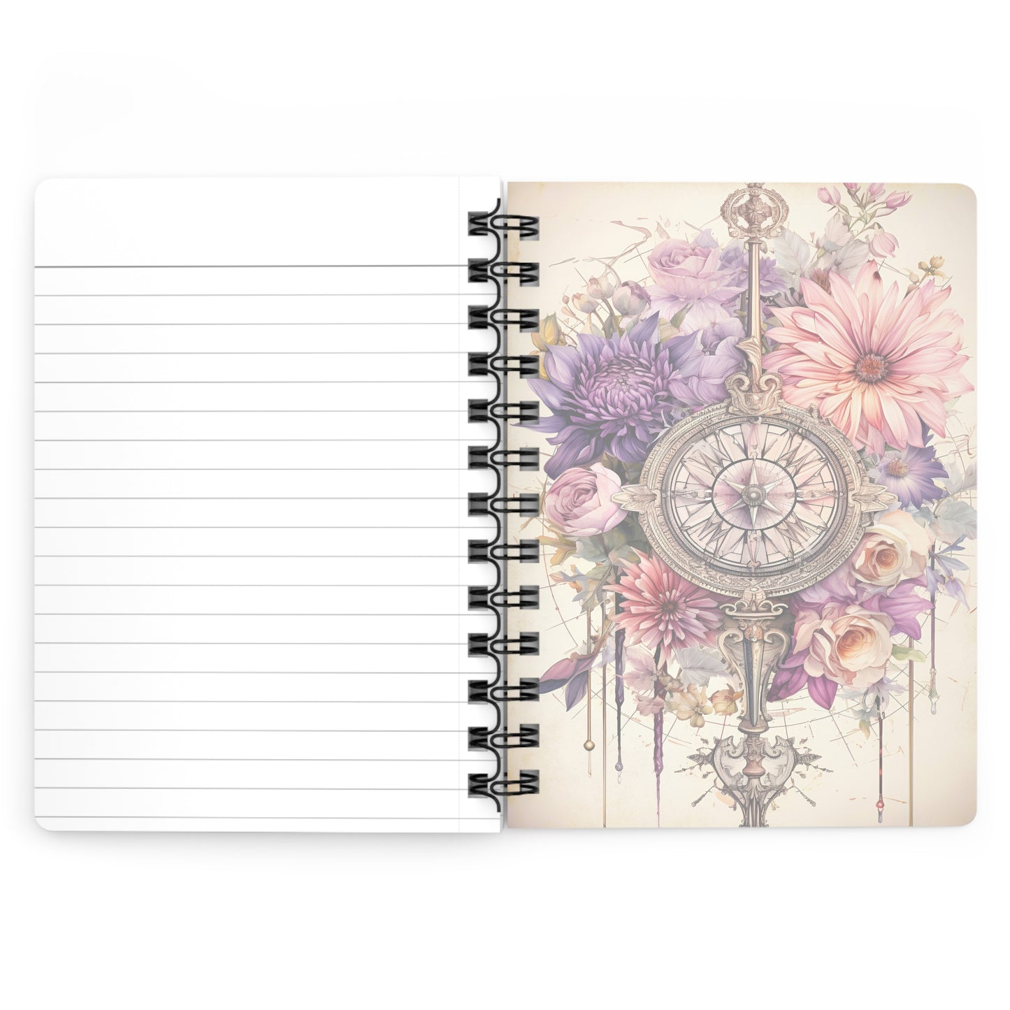 Libra - Floral Collection (Spiral Bound Journal)