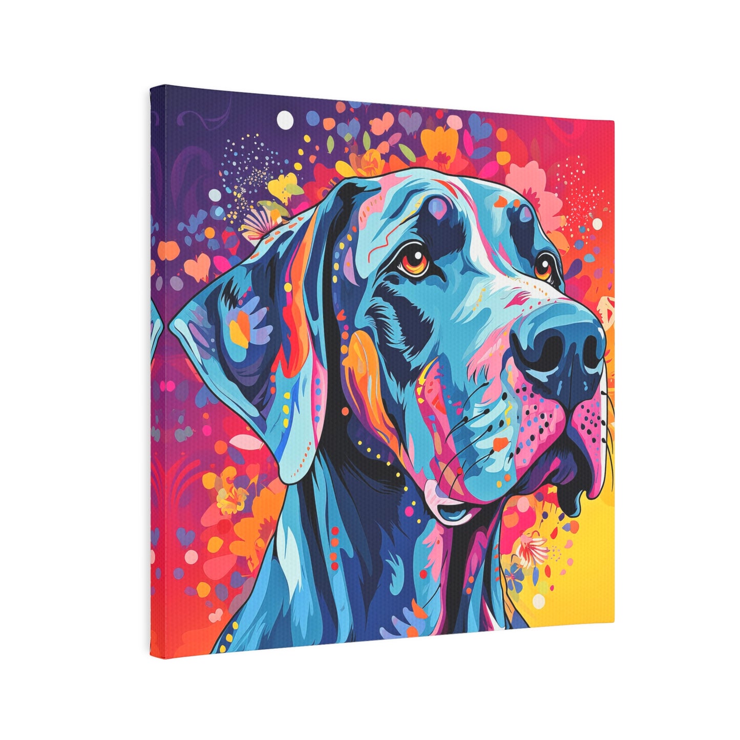 Colorful Dane (Canvas Photo Tile)